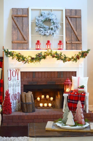 Christmas Mantel Decorating