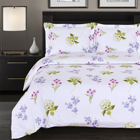 Gray and White Modern Floral Duvet Cover Set – Adley & Company Inc.