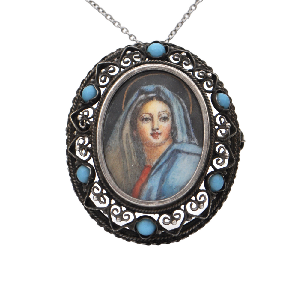 antique portrait pendant