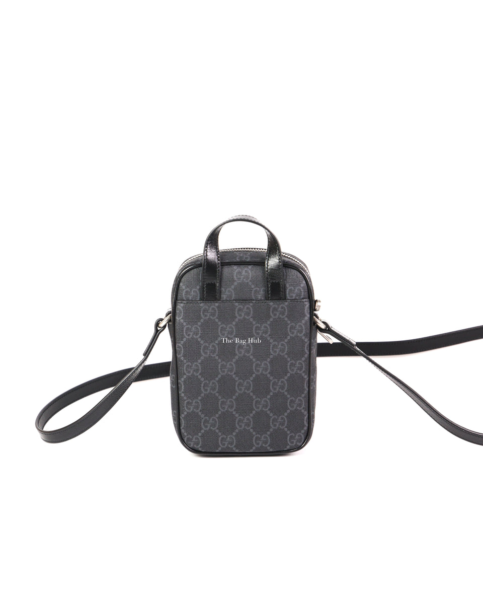 Gucci Black GG Supreme Canvas Interlocking G Mini Bag | The Bag Hub