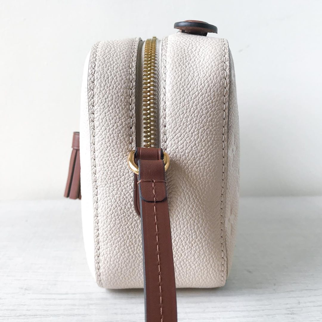 Louis Vuitton Creme Caramel Saintonge Empreinte Handbag | The Bag Hub