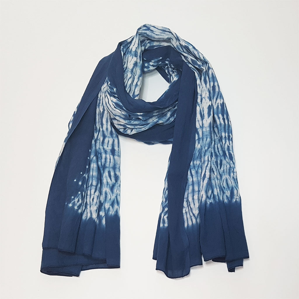 blue cotton scarf