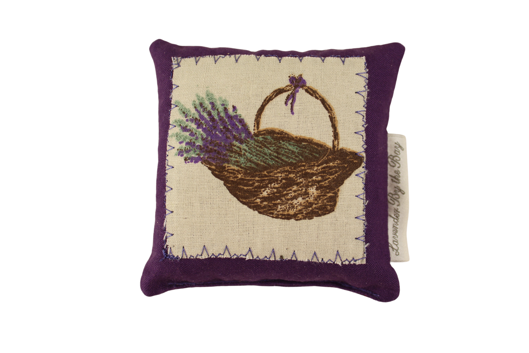 Vintage 8X8 Inch Lavender Sachet Pillow Embroidered with Mother