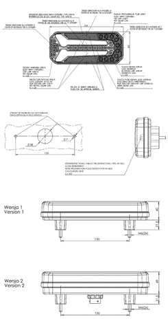 var w150 led trailerlampe