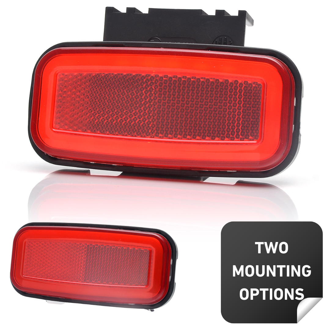 WAS W199 Rectangular Marker Lights with Reflector