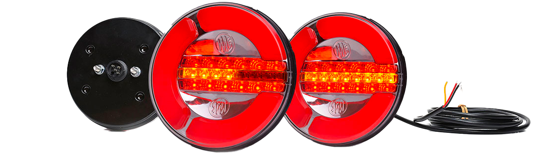 round led trailer light with dynamic indicator was w153
