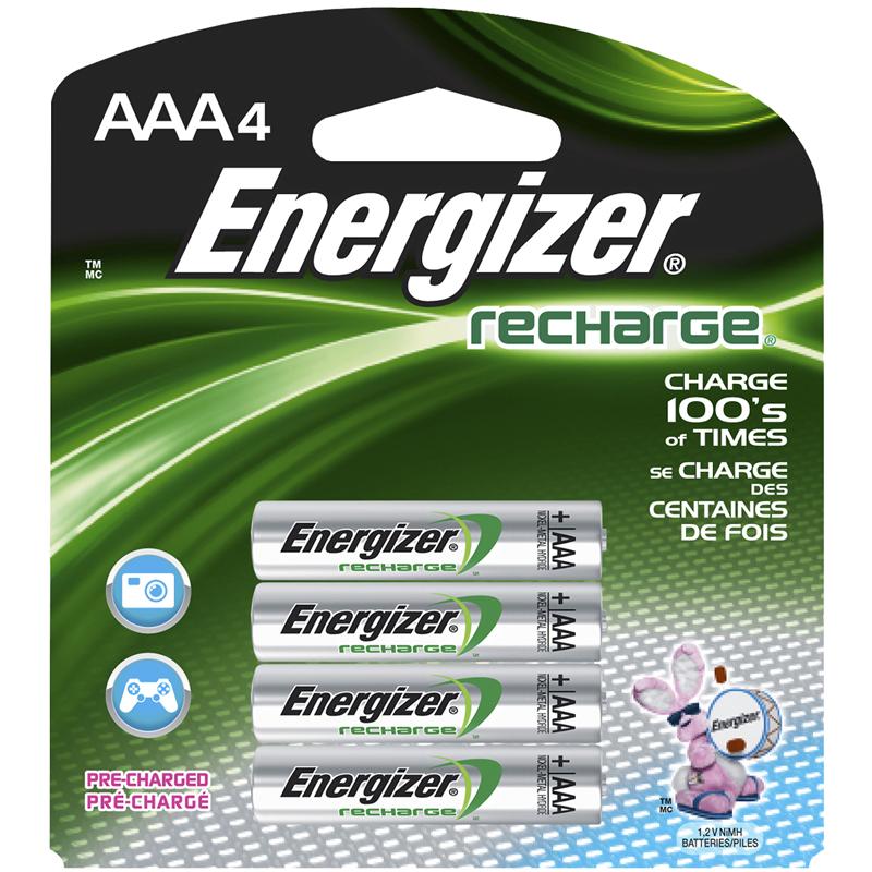 Pile rechargeable AAA 800 mAh x 4 rechargeable des centaines de fois  Energizer