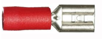 red female spade terminal 4.8mm 