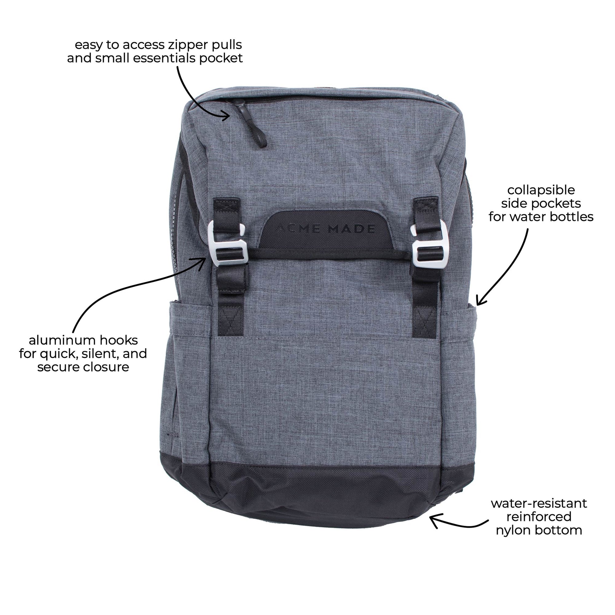 backpack with side laptop access