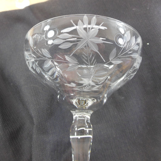 Cambridge Glass Laurel Wreath Stem 3700- Water Glasses Stemware 8