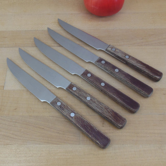 5′′ Vintage Steak Knives, Single-Piece, Fine-Edge or Serrated