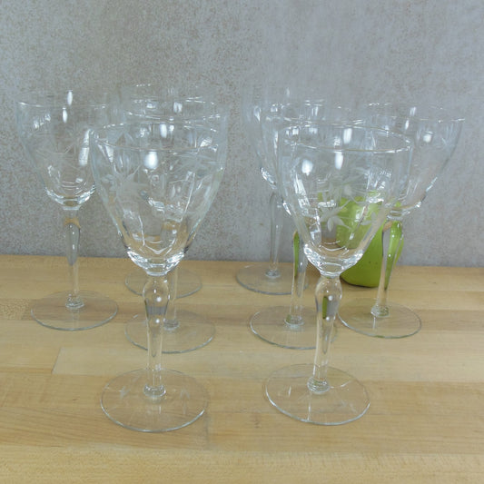 Floral Etched Drinking Glasses in Blown Recycled Glass — GARDENHEIR