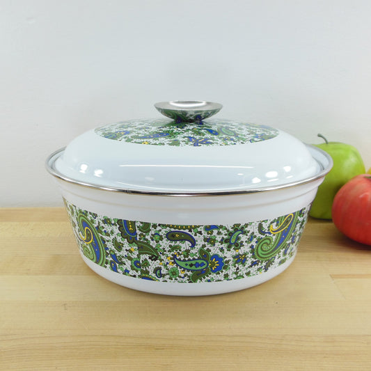 Club Colorcast Waterford Ireland Cast Iron White Enamel Casserole