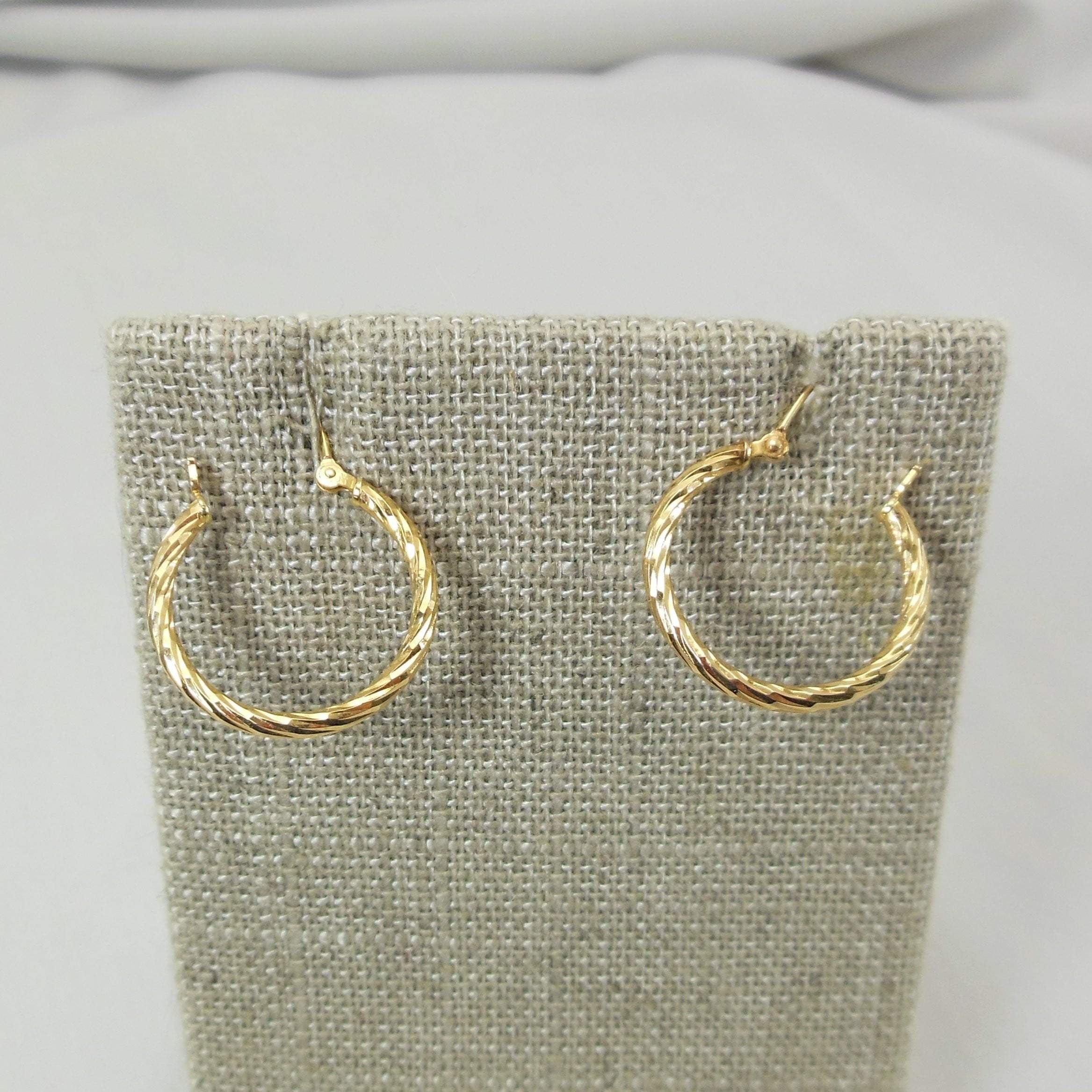 Michael Anthony NY Pair Estate 14K Yellow Gold Hoop Earrings 20 mm 1 G ...
