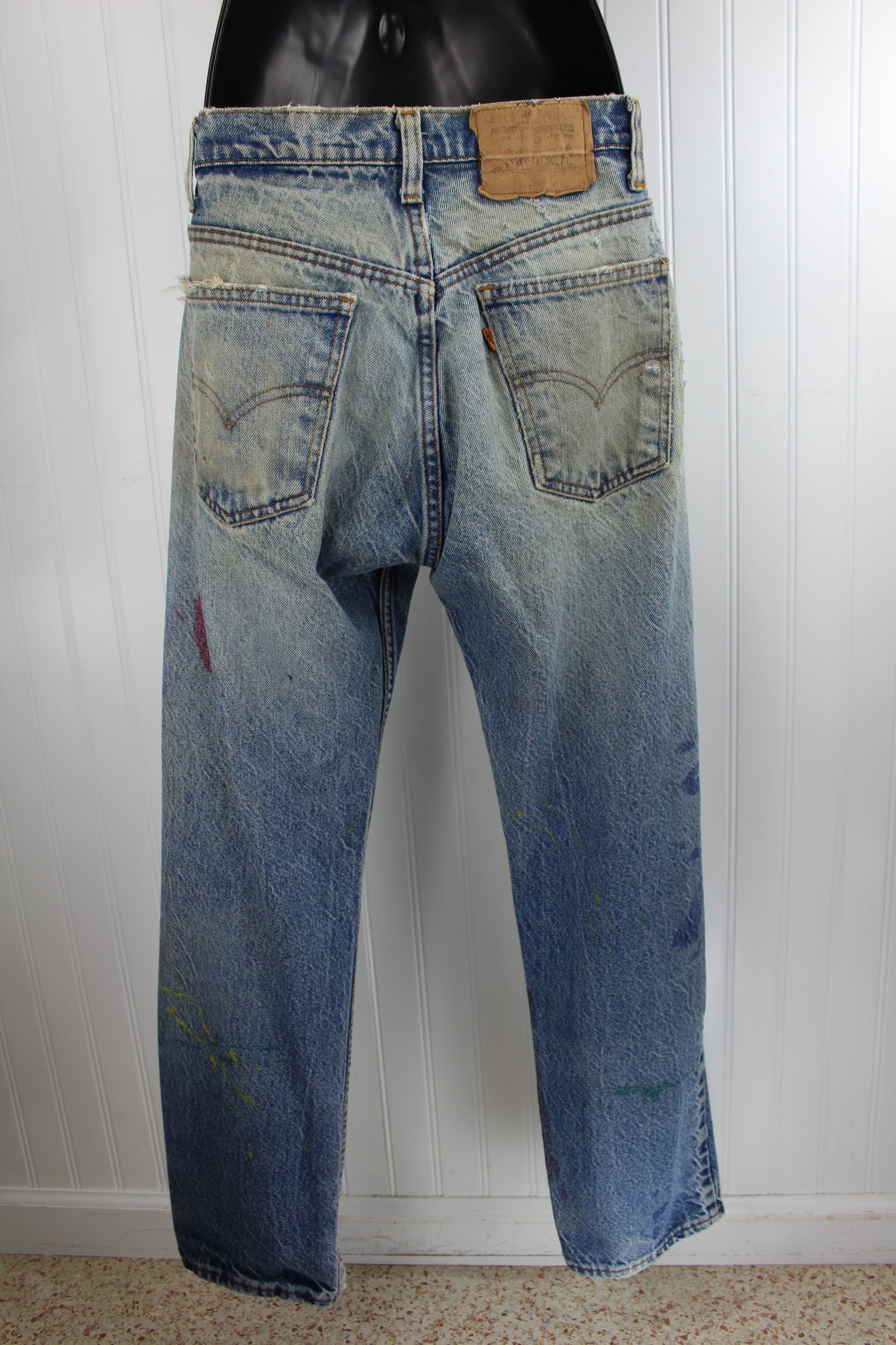 Vintage Levi's Skate Boarder Superbly Distressed Painted Jeans Early 1 –  Olde Kitchen & Home