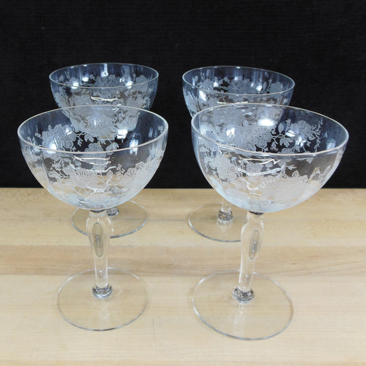 Floral Etched Drinking Glasses in Blown Recycled Glass — GARDENHEIR