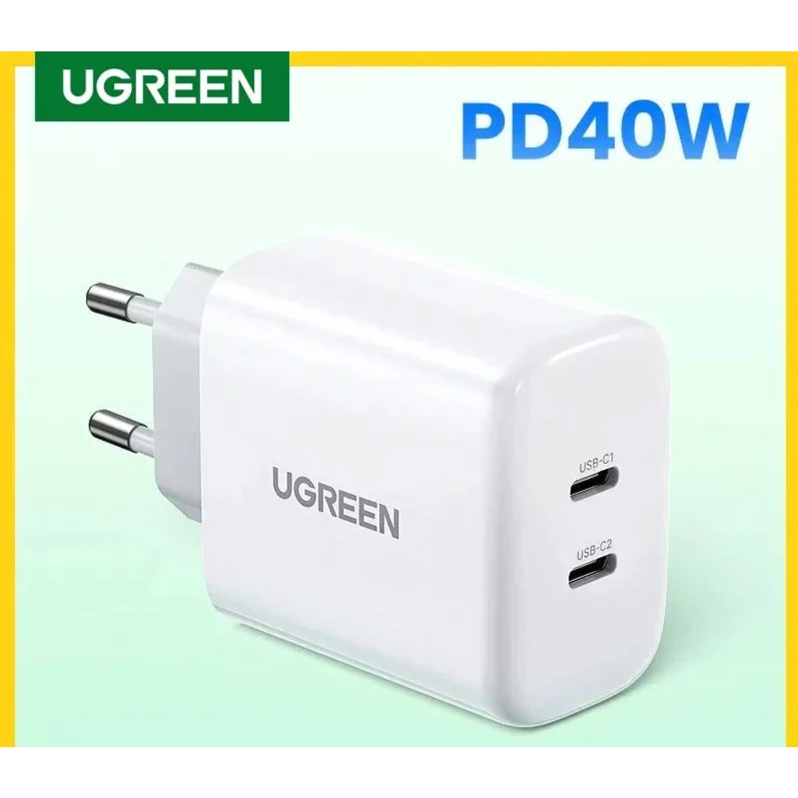 Ugreen Dual 20W PD USB C Charger Quick Charge 4.0/3.0 iPhone 14 13 12 Samsung