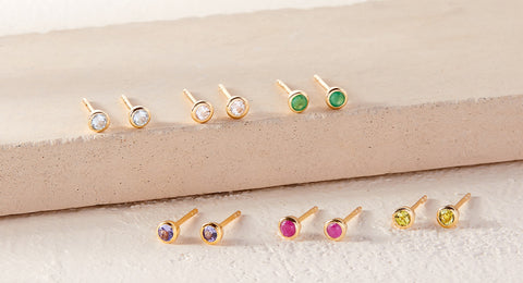 sets of birthstone earrings