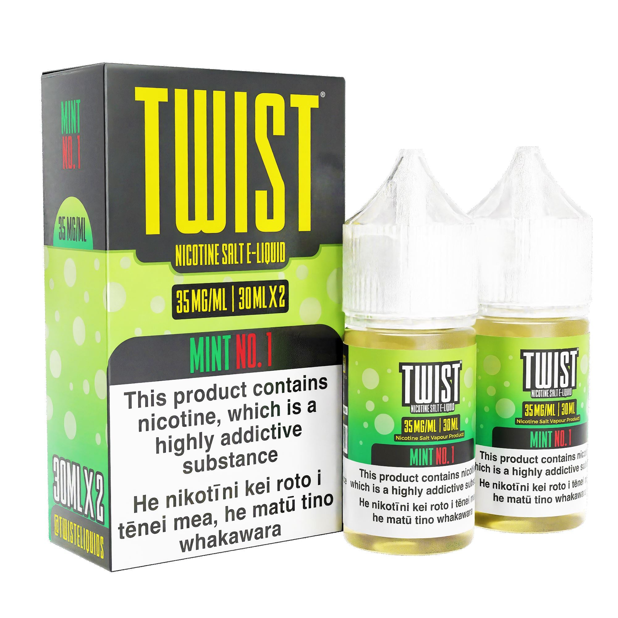 Mint 0° Salt Nicotine E-Juice  Twist E-Liquids - $18.99 – Huff & Puffers