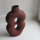 Red Vase with two holes Vase Malwina Kleparska 