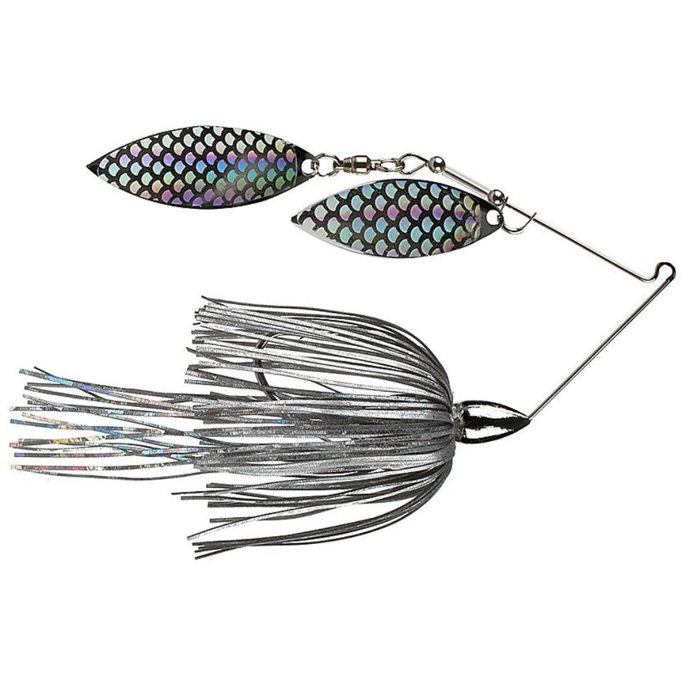 War Eagle Double Willow Spinnerbait Nickel White Silver / 1/2oz