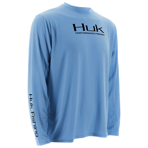 Huk Women's Icon X Long Sleeve Performance Shirt (Deep Lake, X-Small) 