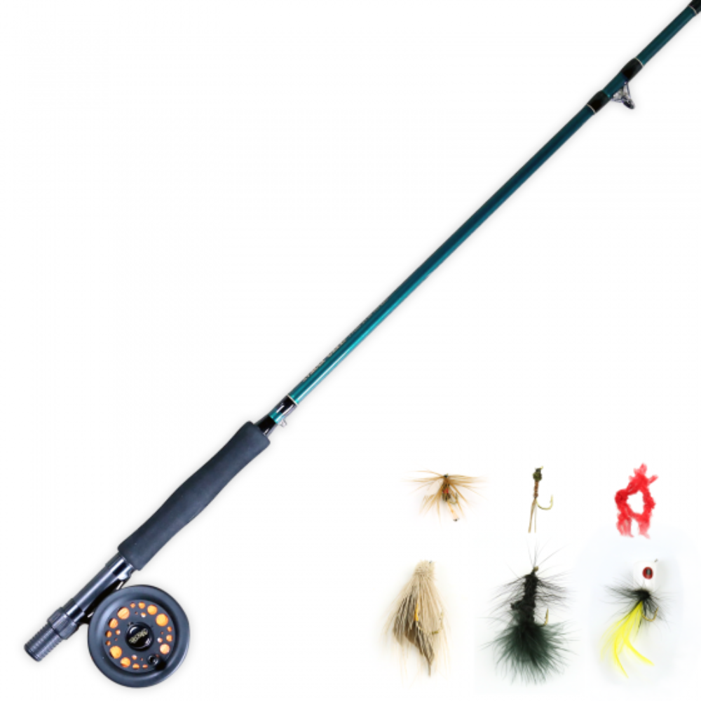 SuperFly Fly Fishing 7'6 5/6 WT Bass Reel/Rod Combo With Line FCL-765 –