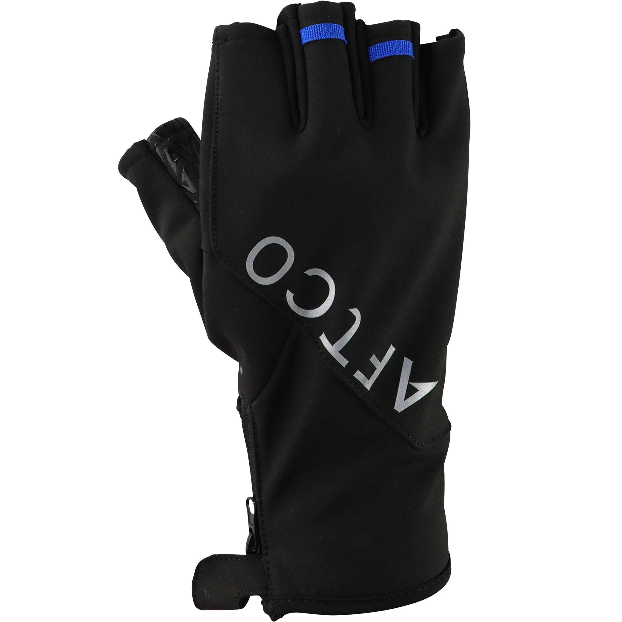 AFTCO Windblok Gloves - Black/Blue - L