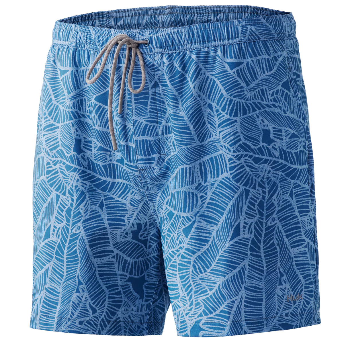 Huk Men's Linear Leaf Lined Volley - Titanium Blue - XL