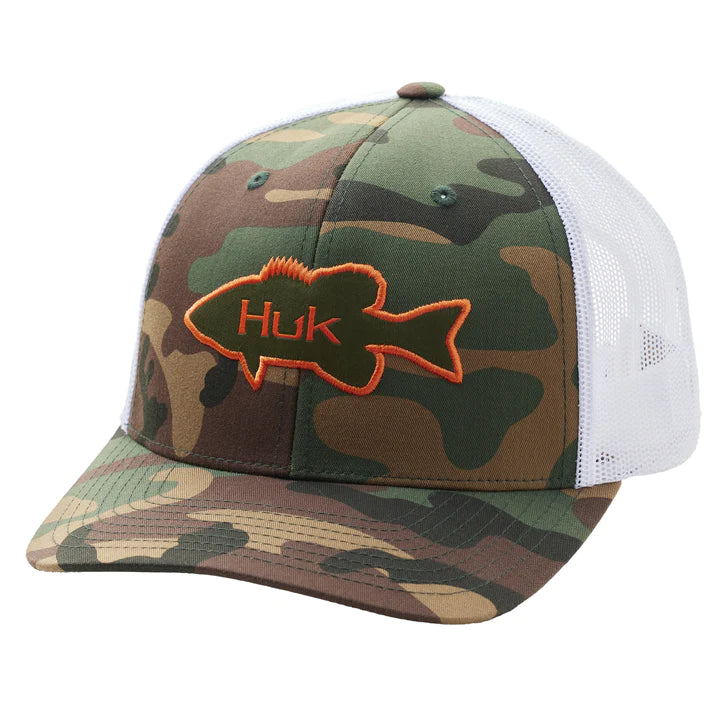 HUK MEN Huk'd Up Logo Stretch Fleece Fishing Hoodie - Harbor Mist