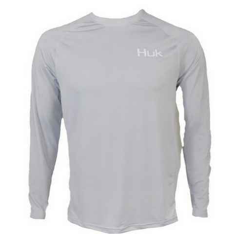 Huk Men ' S Huk and Bars Pursuit Long Sleeve - White