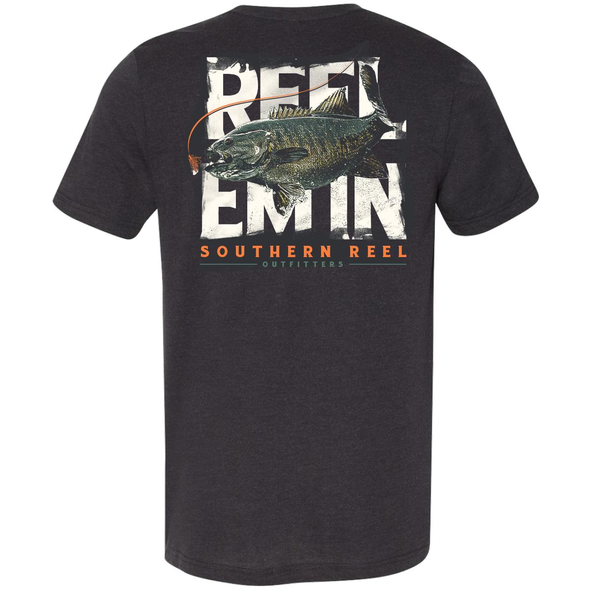 Southern Reel Outfitters Bass T-Shirt SS Medium Black Heather
