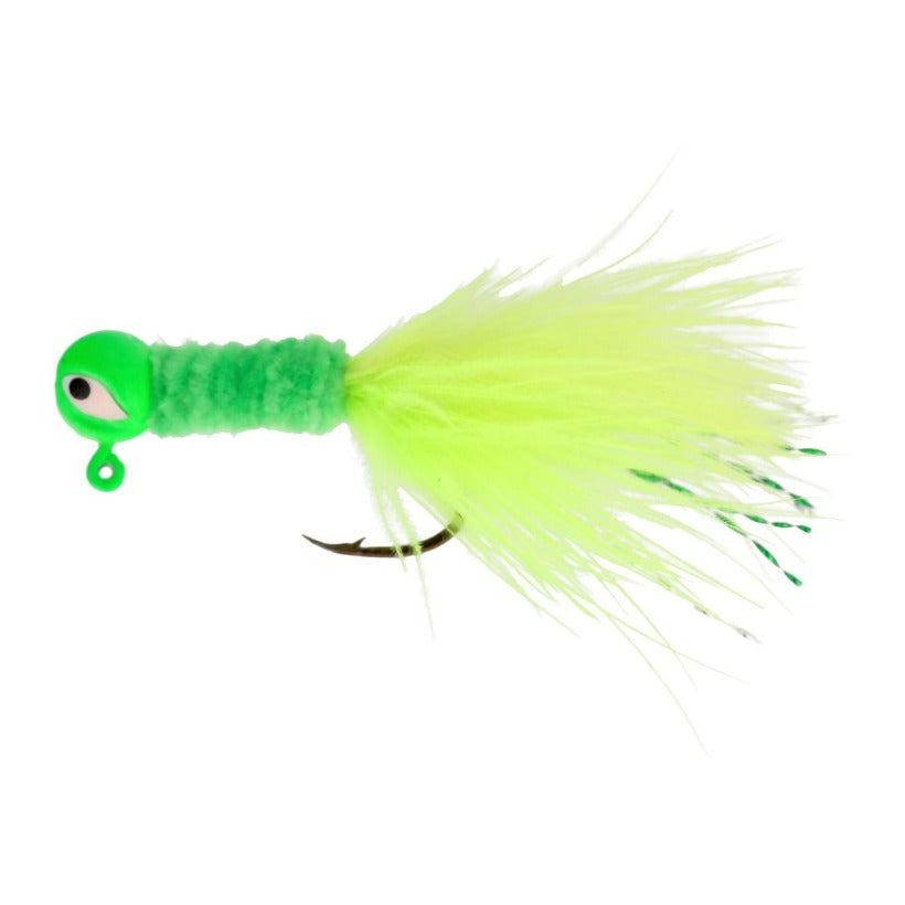 Eagle Claw Ball Head Fishing Jig, Lime & Chartreuse with Bronze