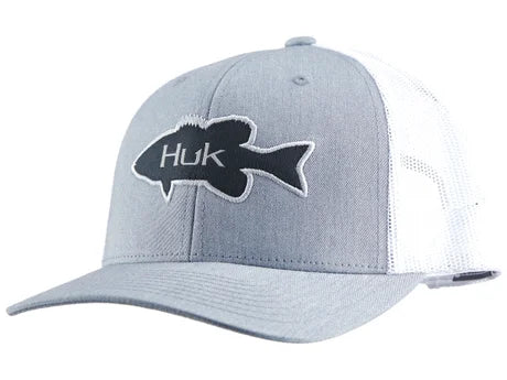 HUK Mens Mesh Trucker Snapback  Anti-Glare Fishing Hat, Running