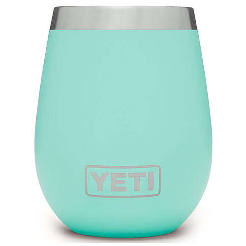 Custom Yeti 10oz River Green Wine Glass with Mermaid Outer Banks