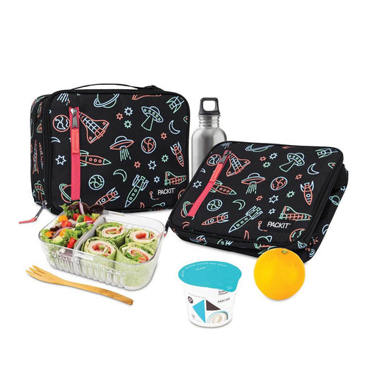 PackIt Freezbale Snack Box Travel snack bag - Neon Space