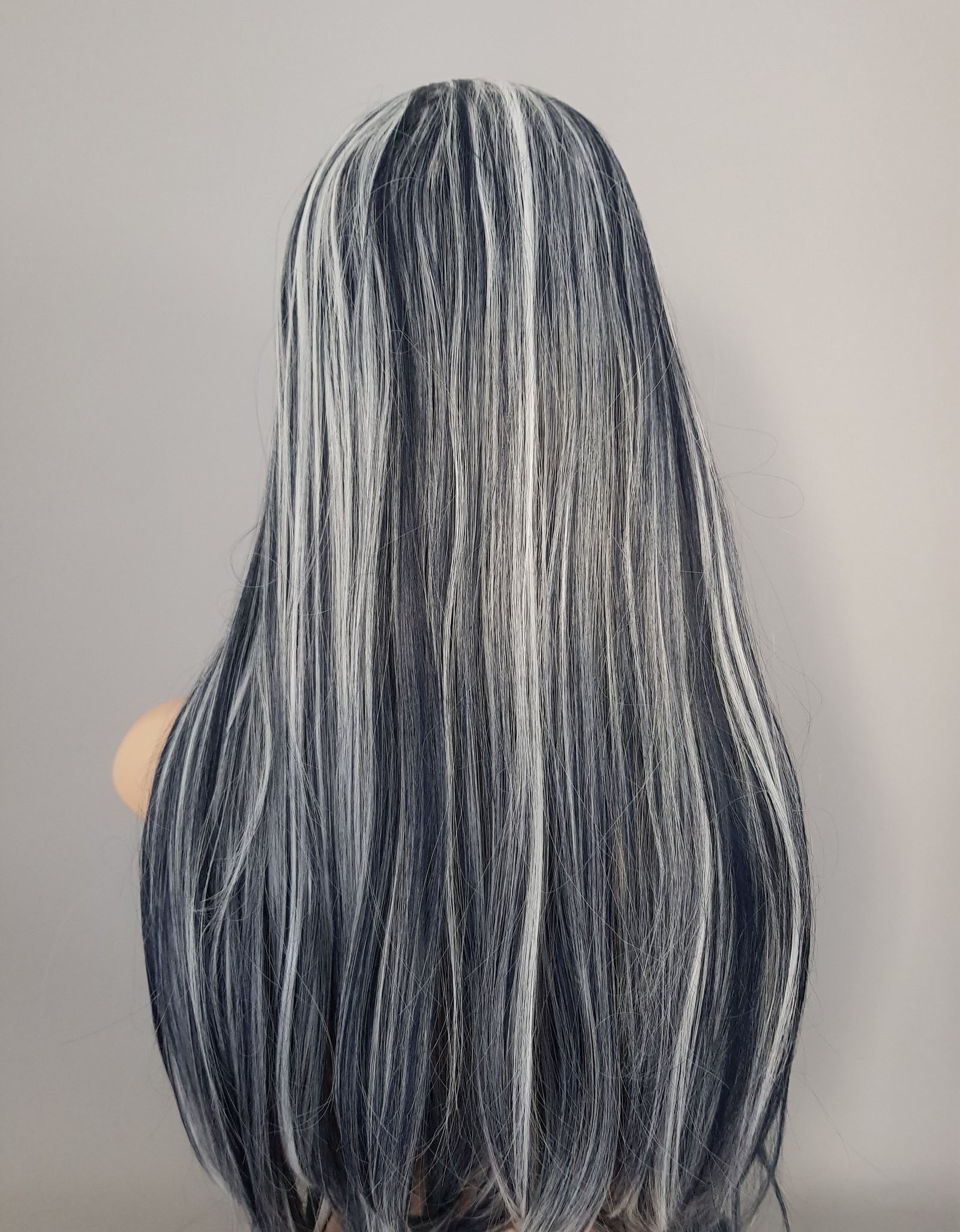 cheap black and white wig