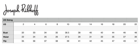 joseph ribkoff sizing chart