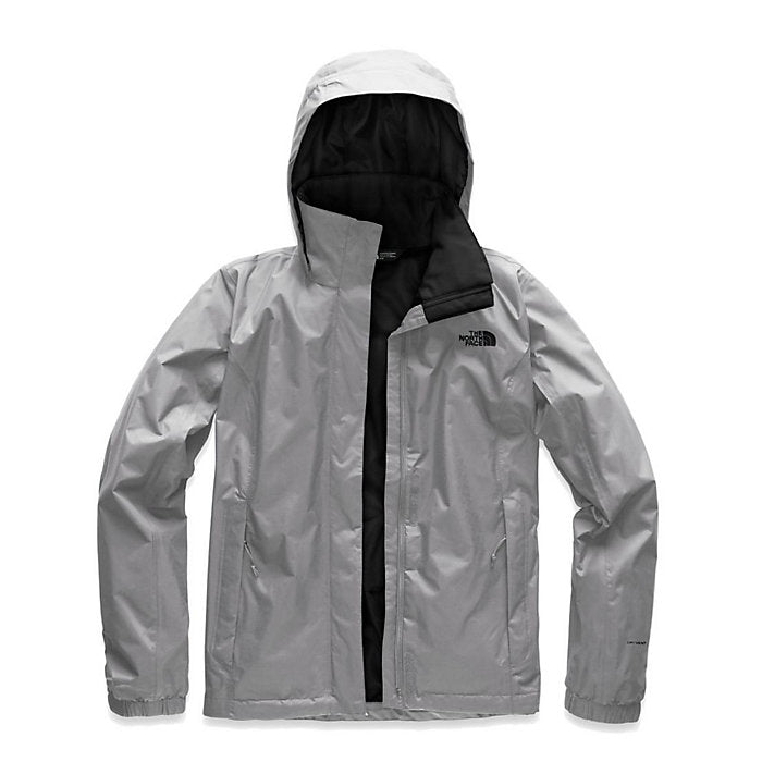 gray north face rain jacket
