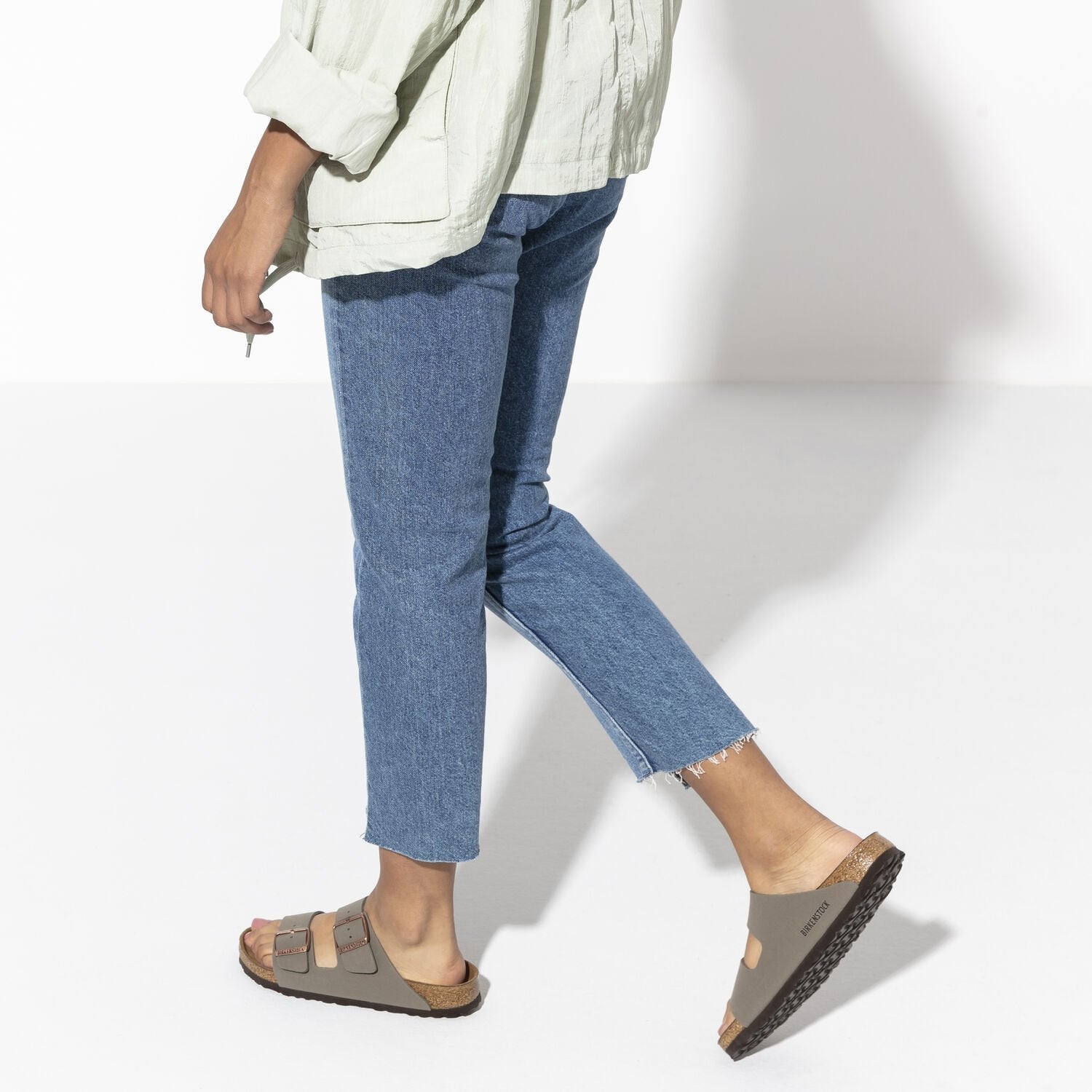 stone colored birkenstocks