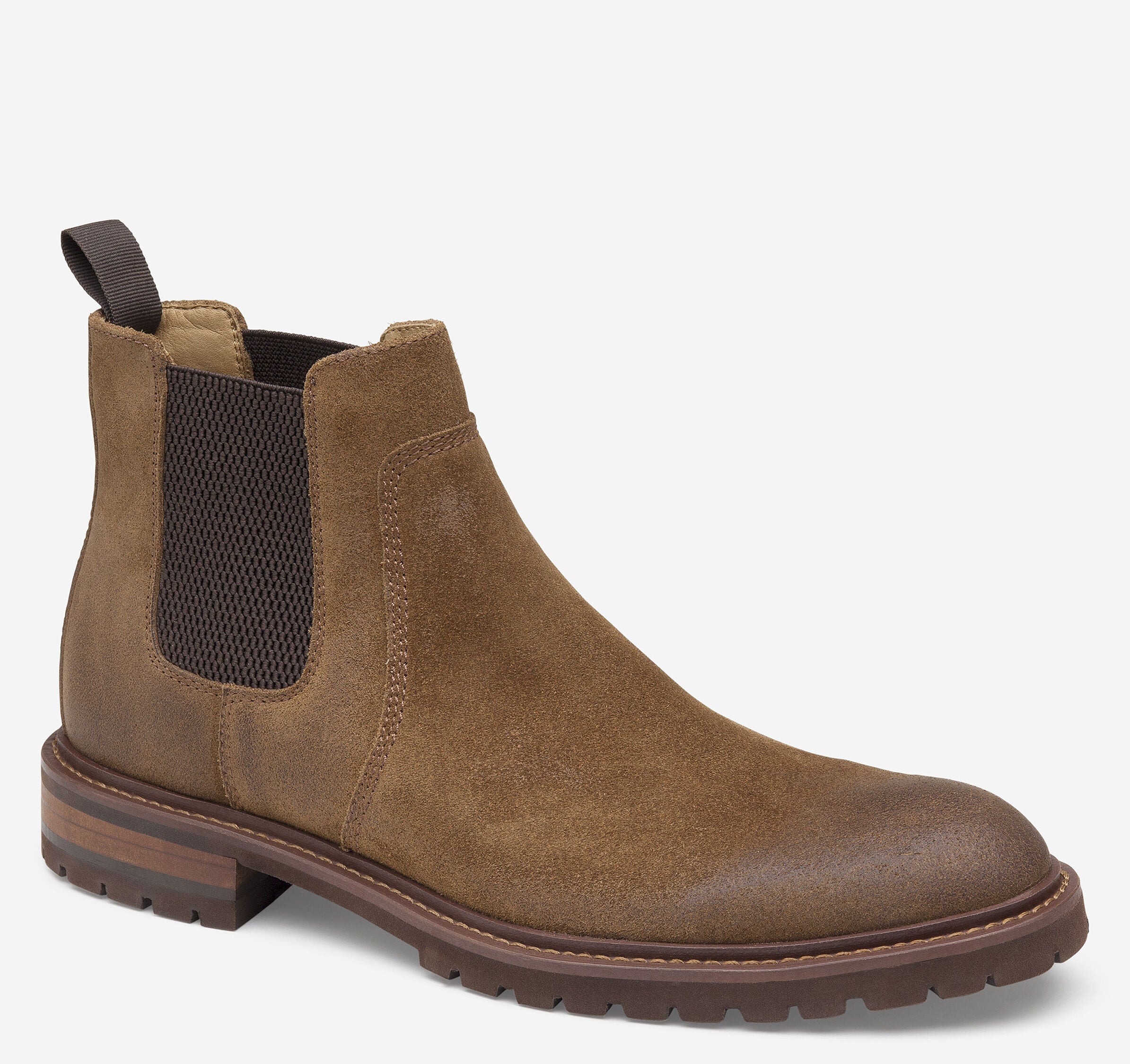 Men's Johnston & Murphy | Barrett Chelsea Boot | Tan Oiled Suede - F.L ...