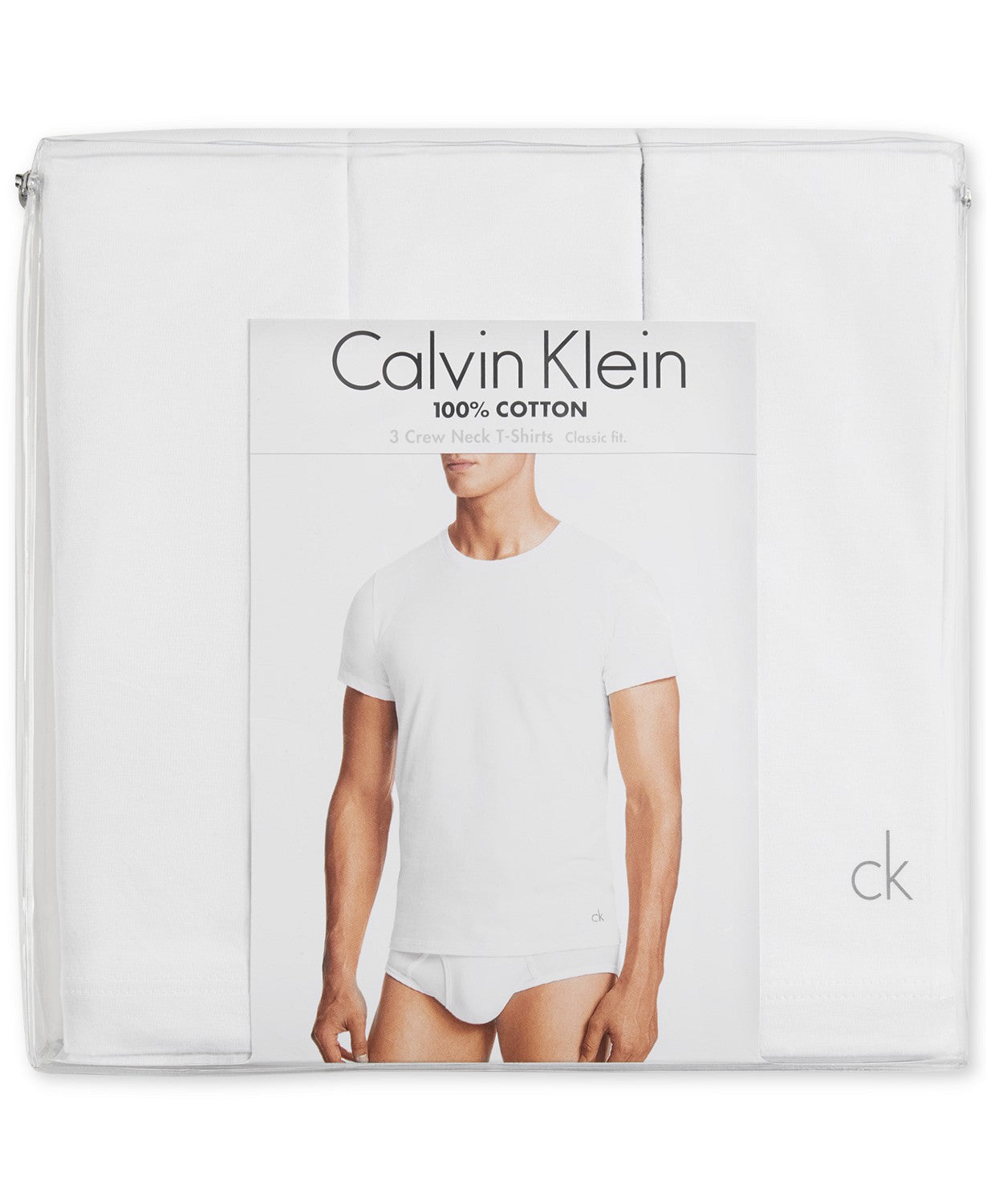 Men's Calvin Klein | Three Crew Neck T-Shirts | White . 