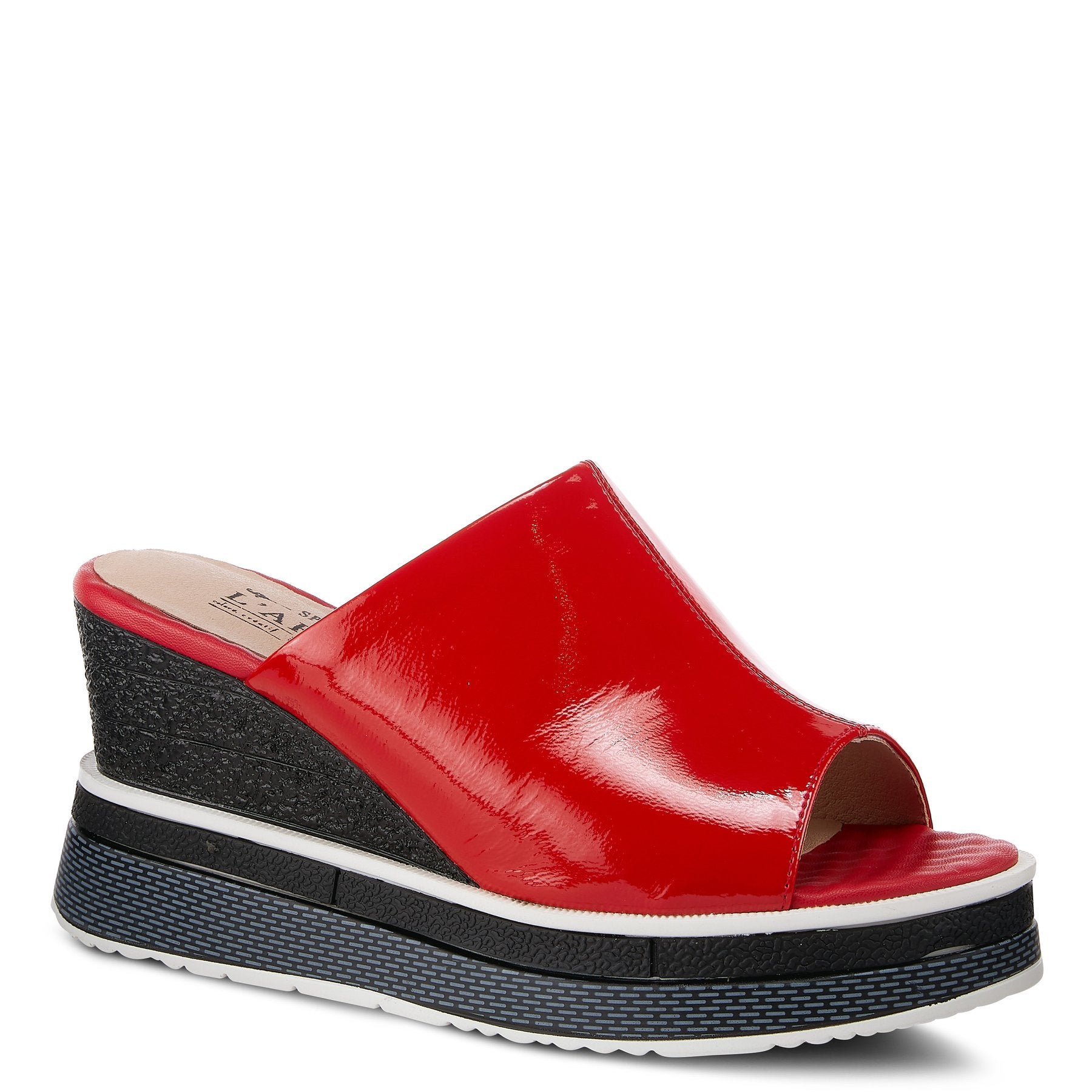 Women's L'Artiste | Alurrin Slide High Platform Wedge Sandal | Red