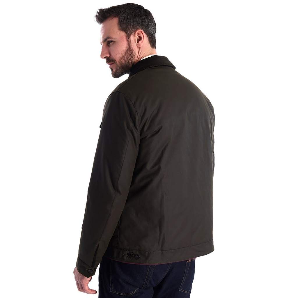 mens barbour olive wax jacket