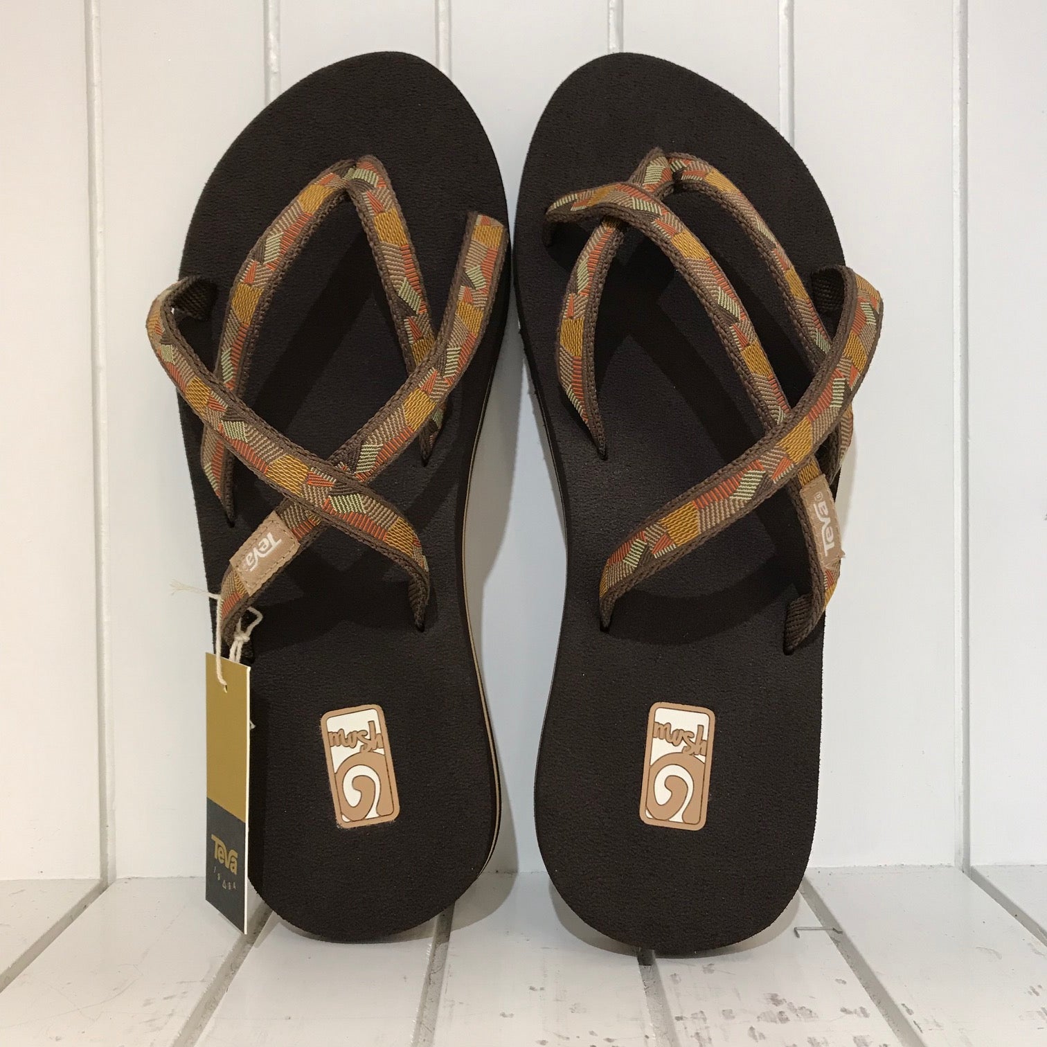 teva sandals brown