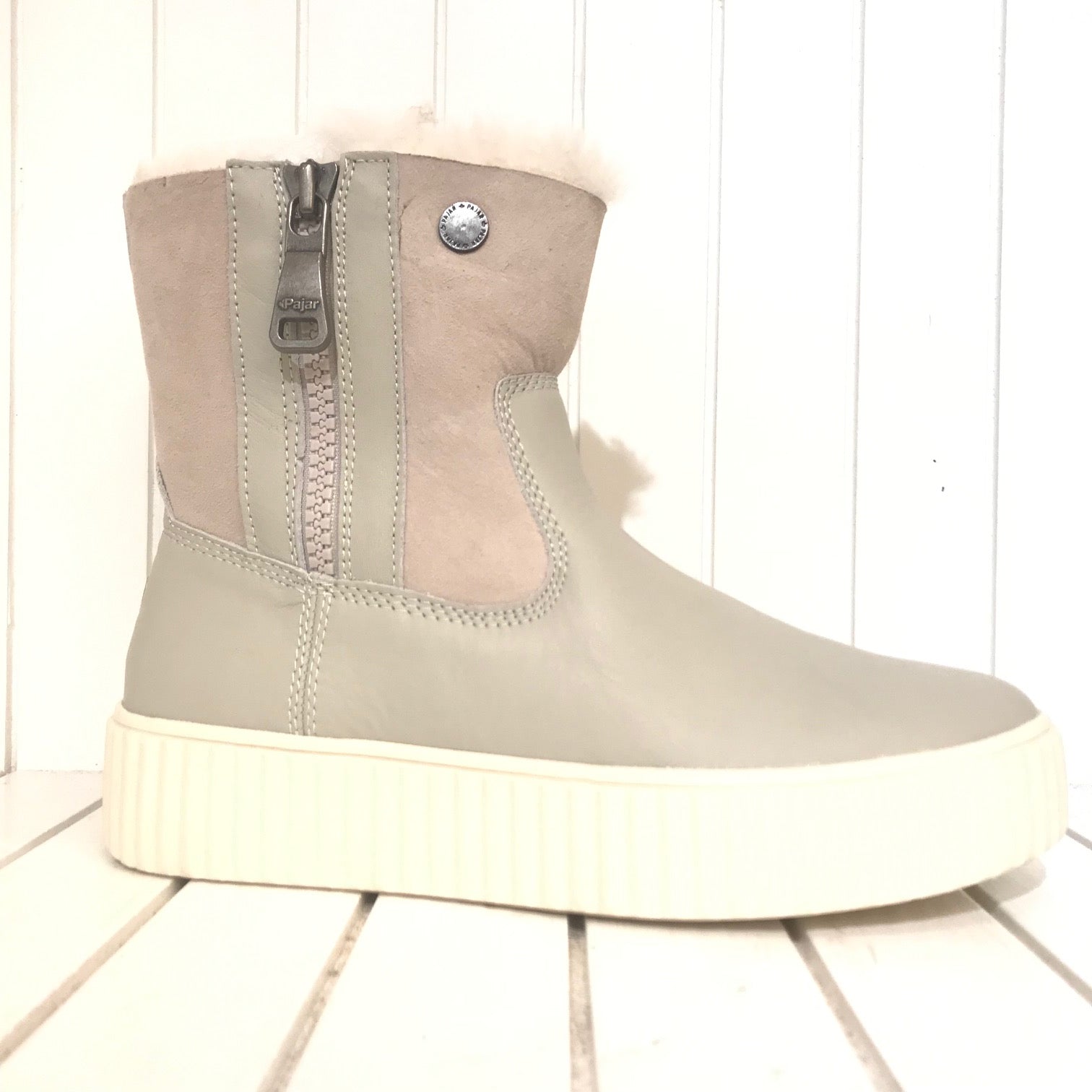 Caline Pull-On Sneaker Leather Boot 
