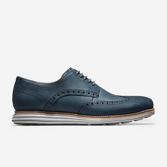 cole haan wingtip blue