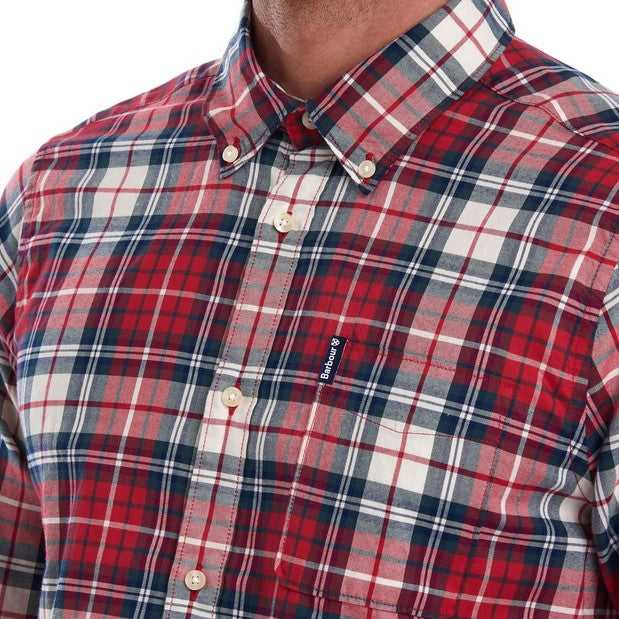 barbour red highland shirt