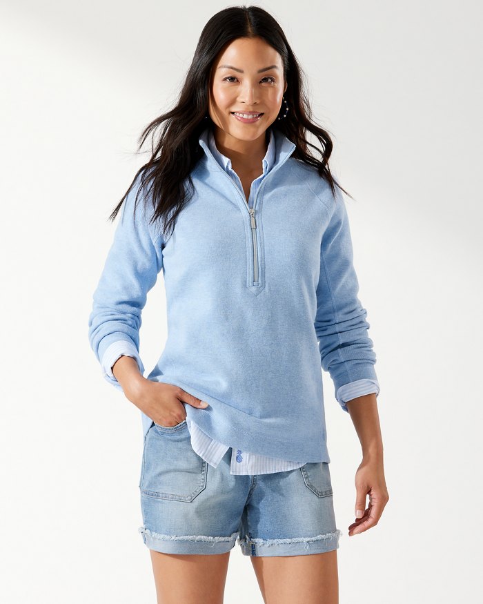 tommy bahama aruba half zip sweatshirt