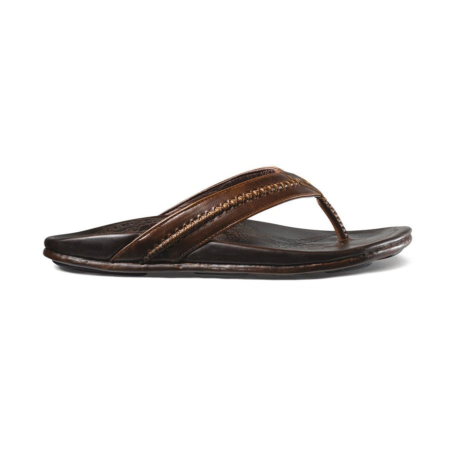 Men's Olukai Sandals | Mea Ola Artisan Beach Sandal | Dark Java - F.L ...